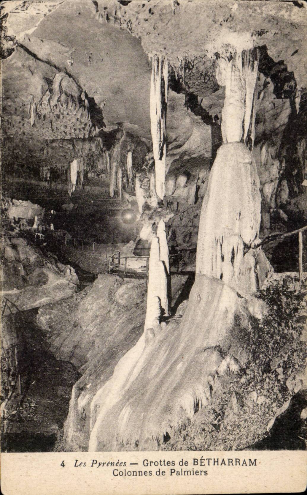 CPA Caves of Betharram Columns of palm trees