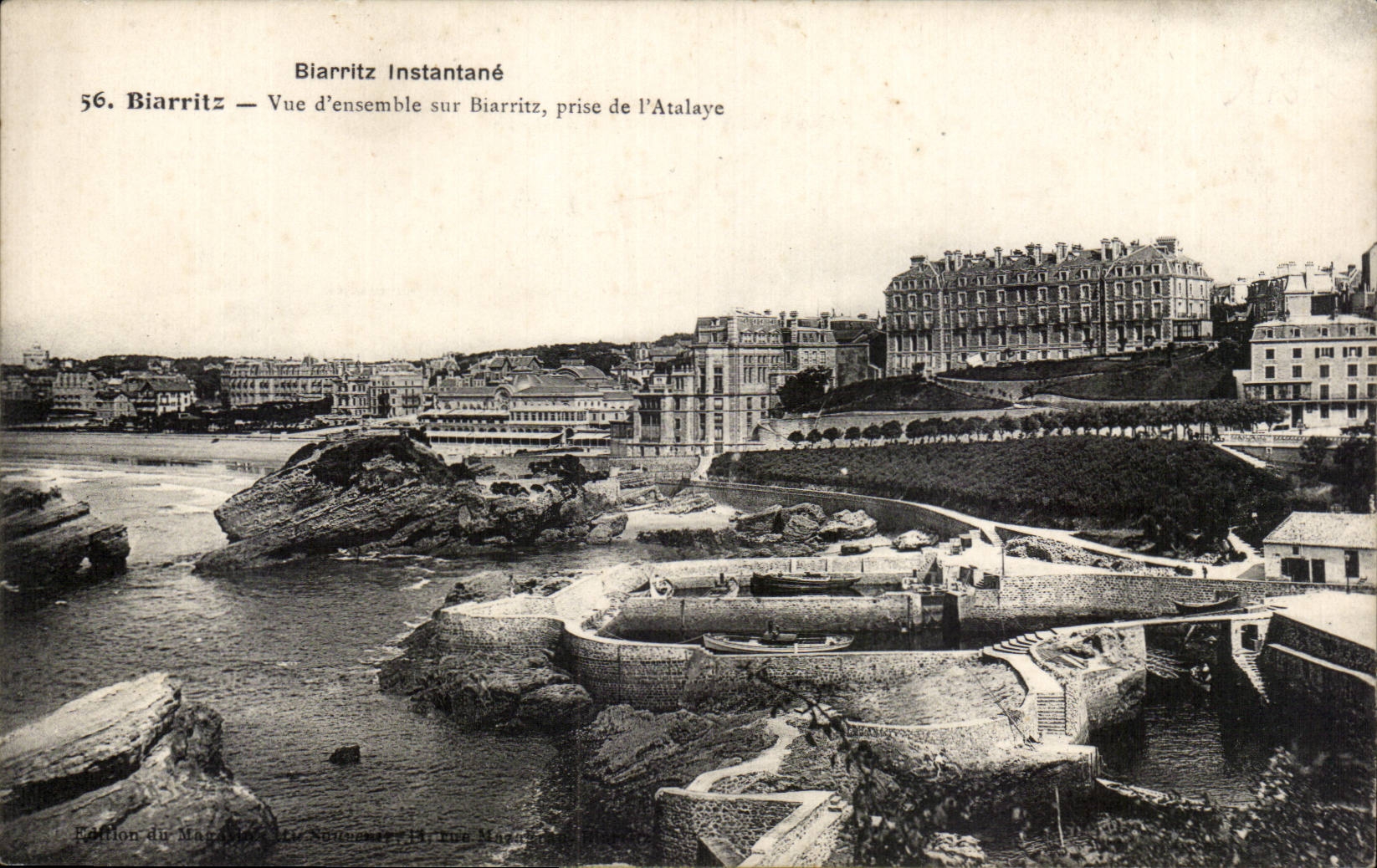 CPA Biarritz Vue d ensemble sur Biarritz prise de l abbaye