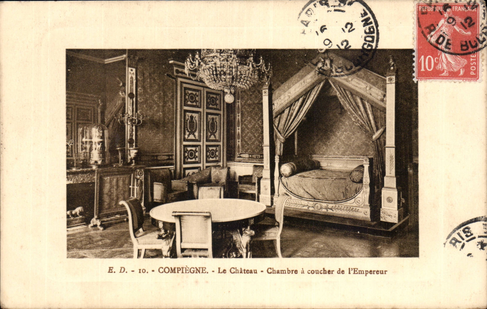 CPA Compiegne el castillo de Chambre tiene que colocar el emperador