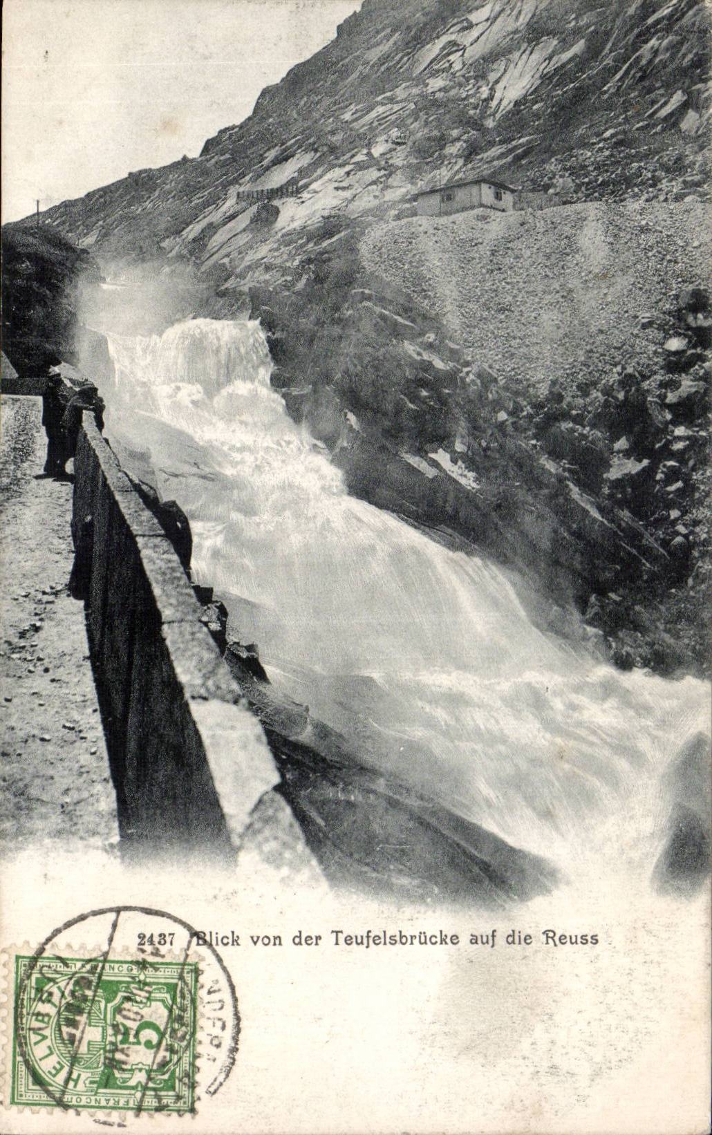 CPA Suisse Blick von der Teufelsbrucke auf die Reuss