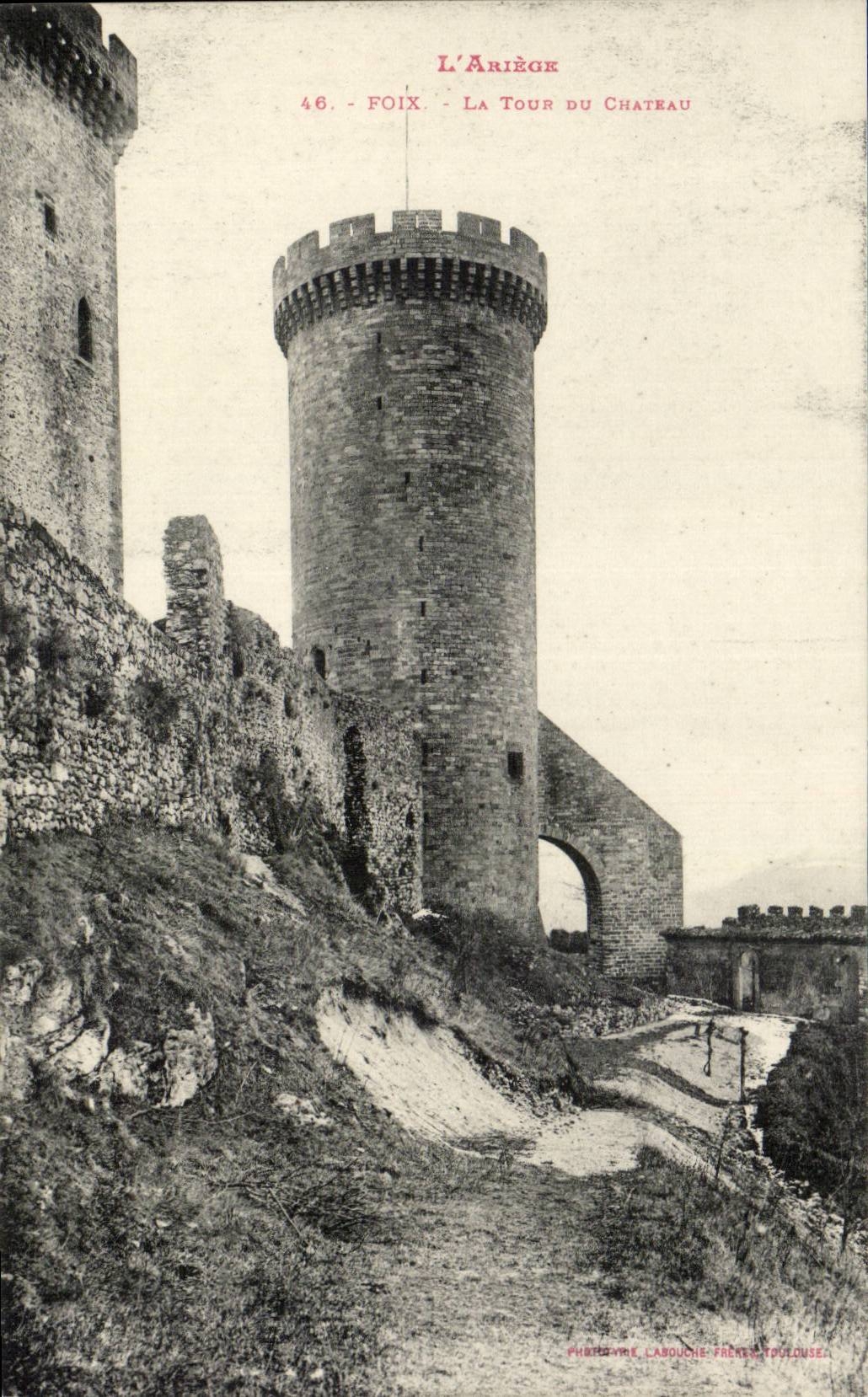 CPA Foix the tower of the castle