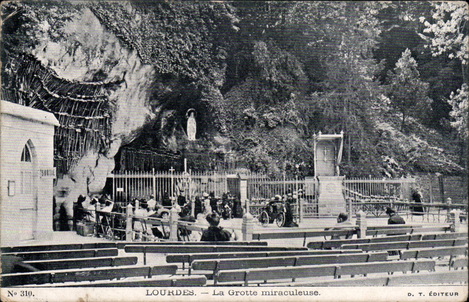 CPA Lourdes the miraculous cave