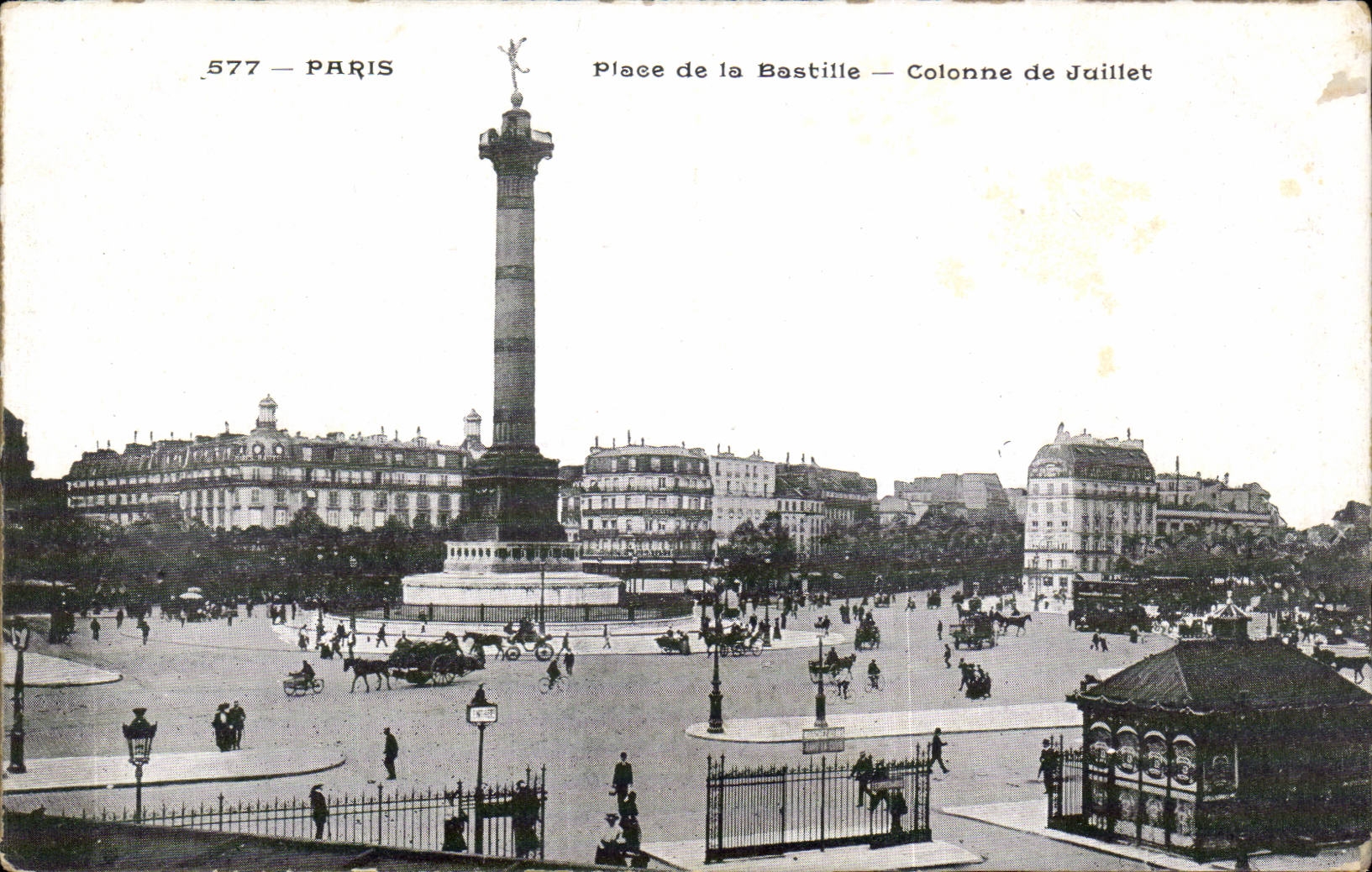 CPA Paris places Bastille Column of July
