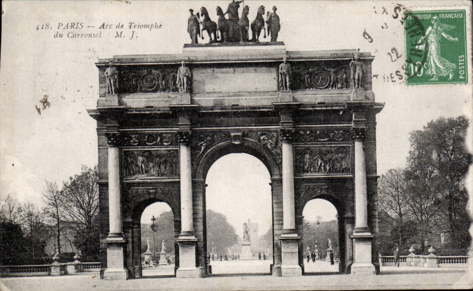 CPA Paris Arc de triomphe du Carrousel