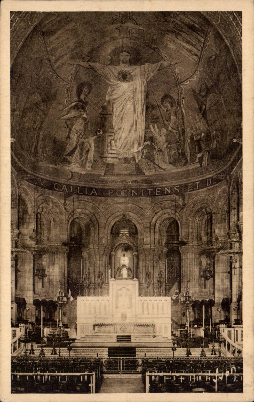 CPA Paris Basilique du Sacre Coeur de Montmartre Le choeur