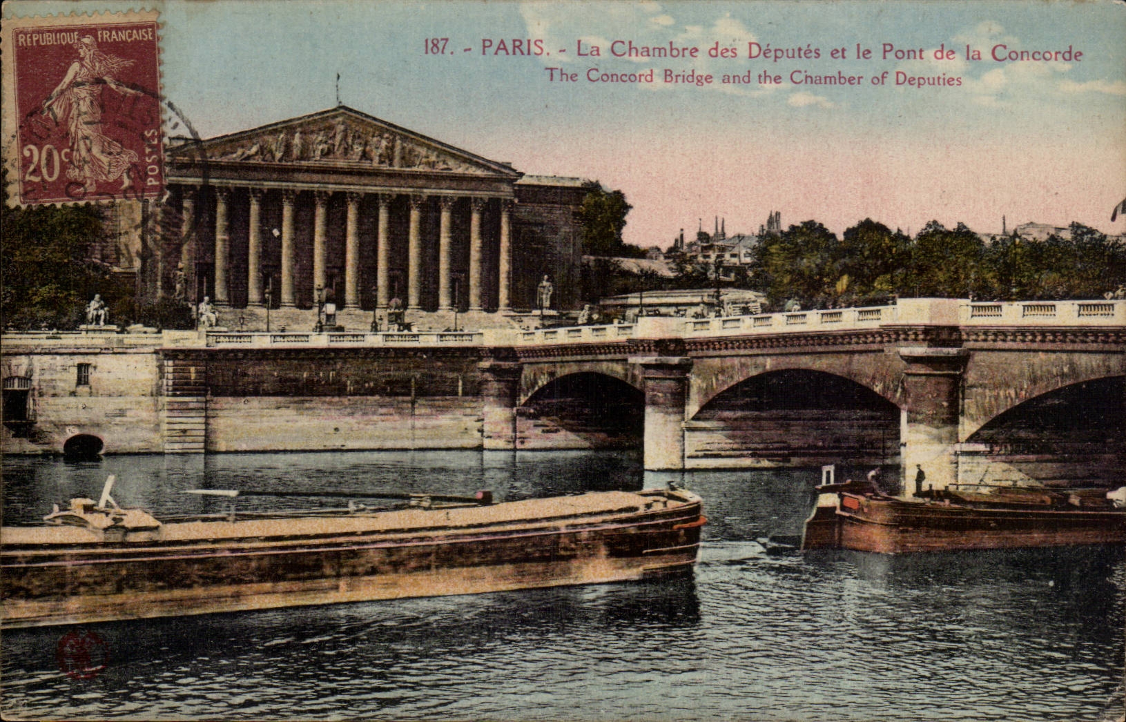 CPA Paris the House of Commons and the bridge of the Harmony