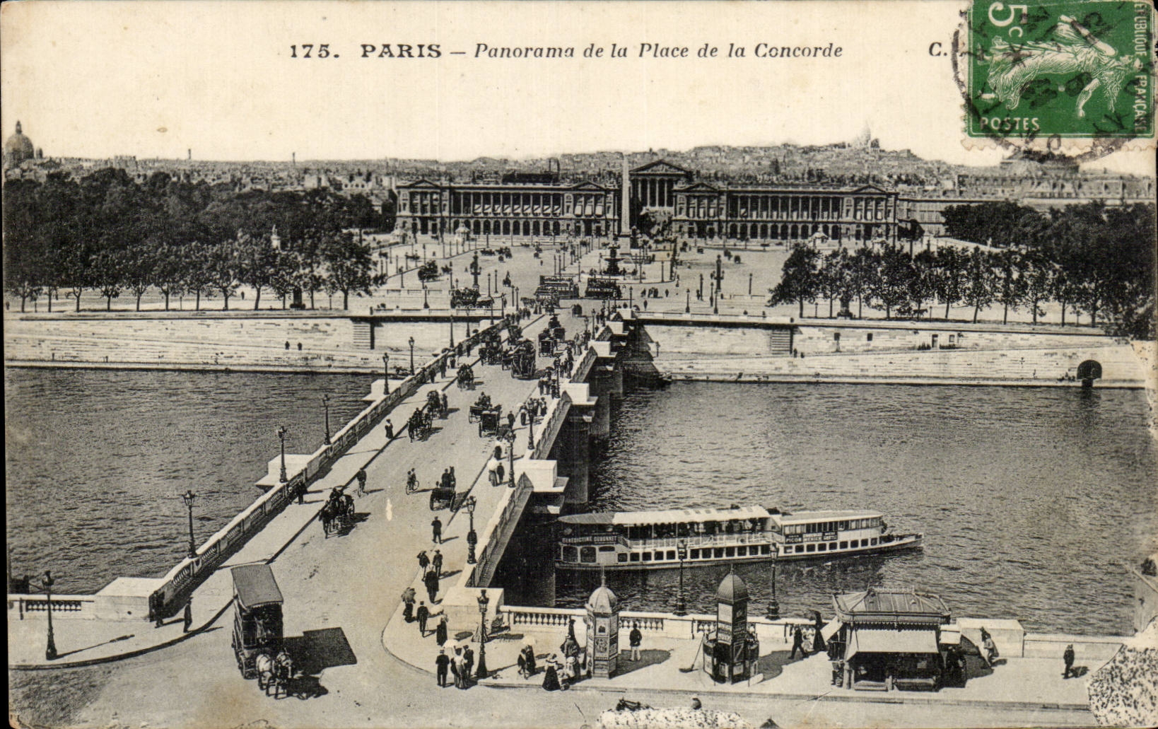 CPA Paris Panorama de la place de la Concorde