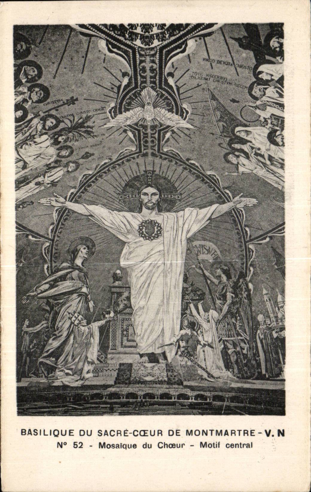 CPA Paris Basilique du Sacre Coeur de Montmartre Mosaique du choeur