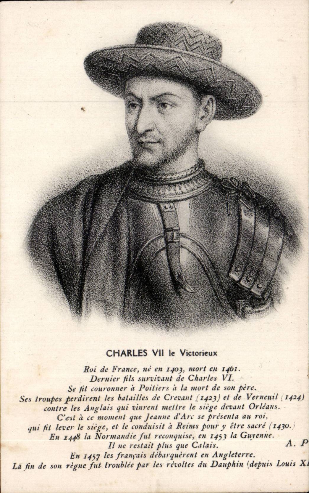 CPA Charles VII Victorious King de France