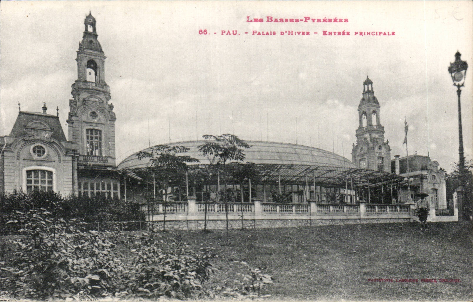 CPA Pau palate winter Main entrance