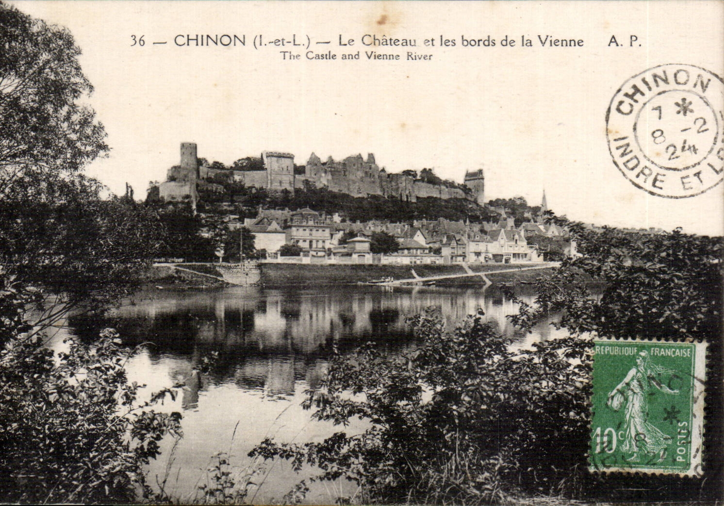 CPA Chinon the castle and edges of Vienna