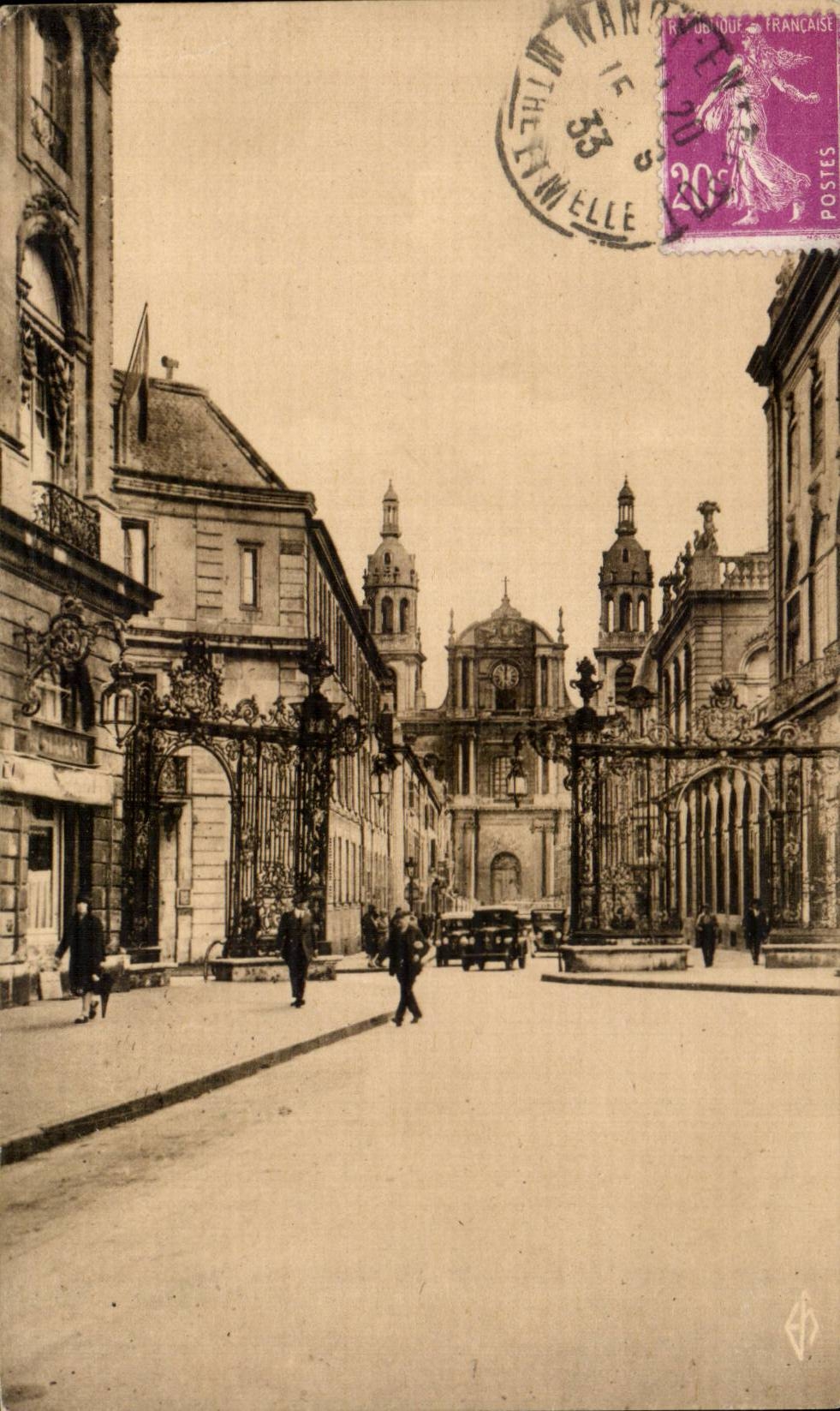 CPA Nancy Cathedrale et rue Maurice Barres