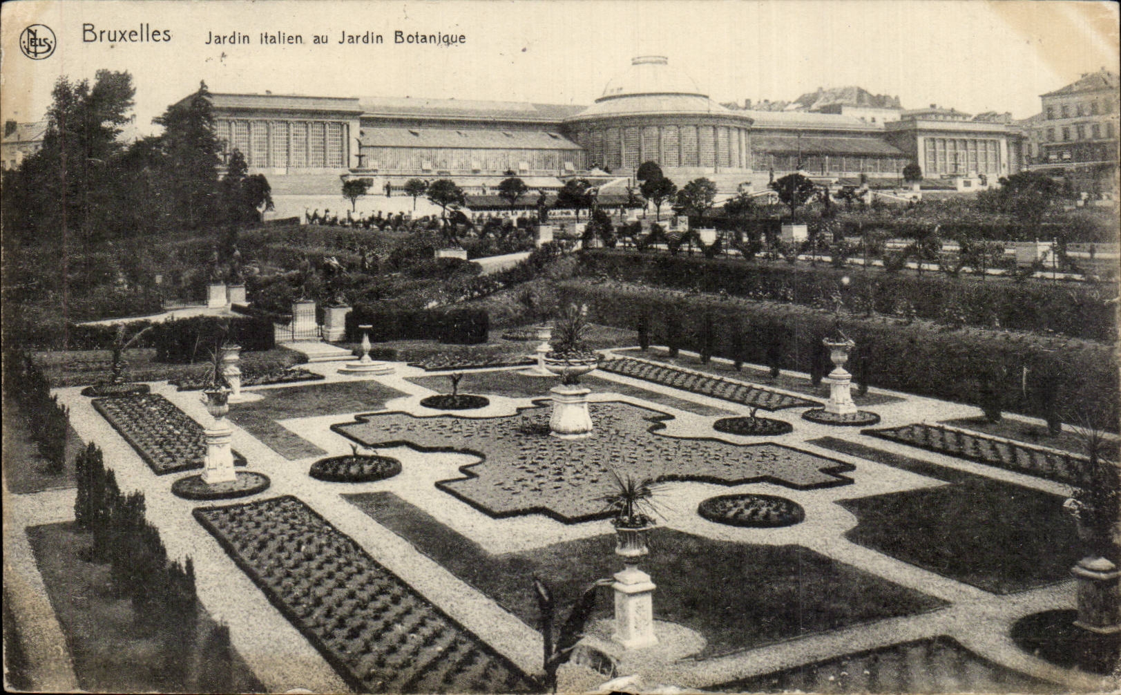 CPA Brussels Italian Garden with the botanical garden