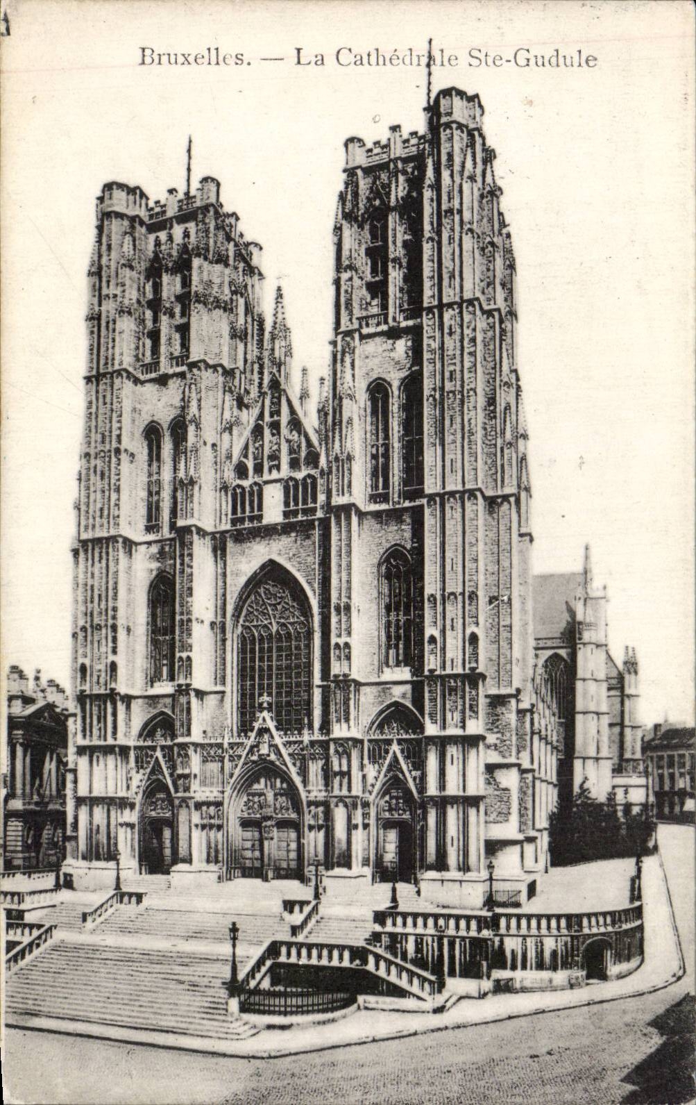 CPA Brussels the cathedral Gudule