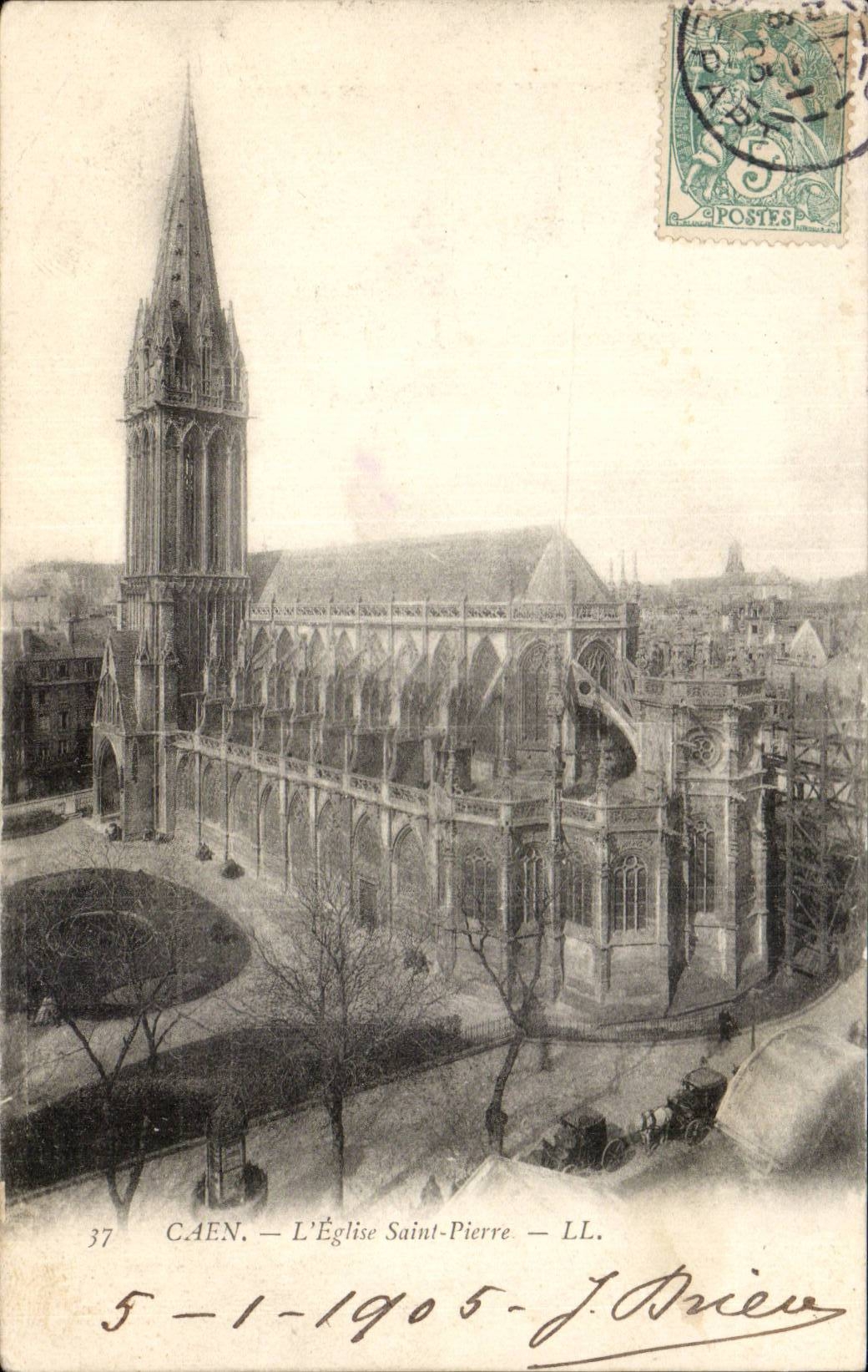 Saint Pierre de la iglesia de CPA Caen