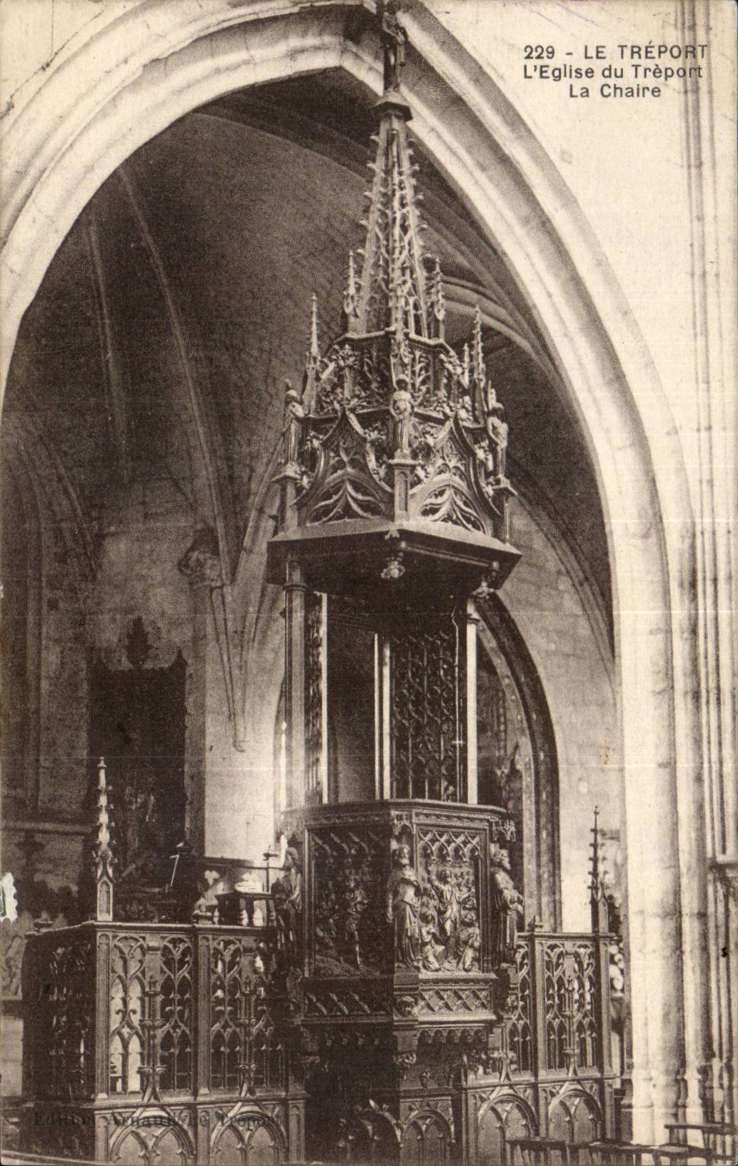 CPA Treport church of Treport the pulpit