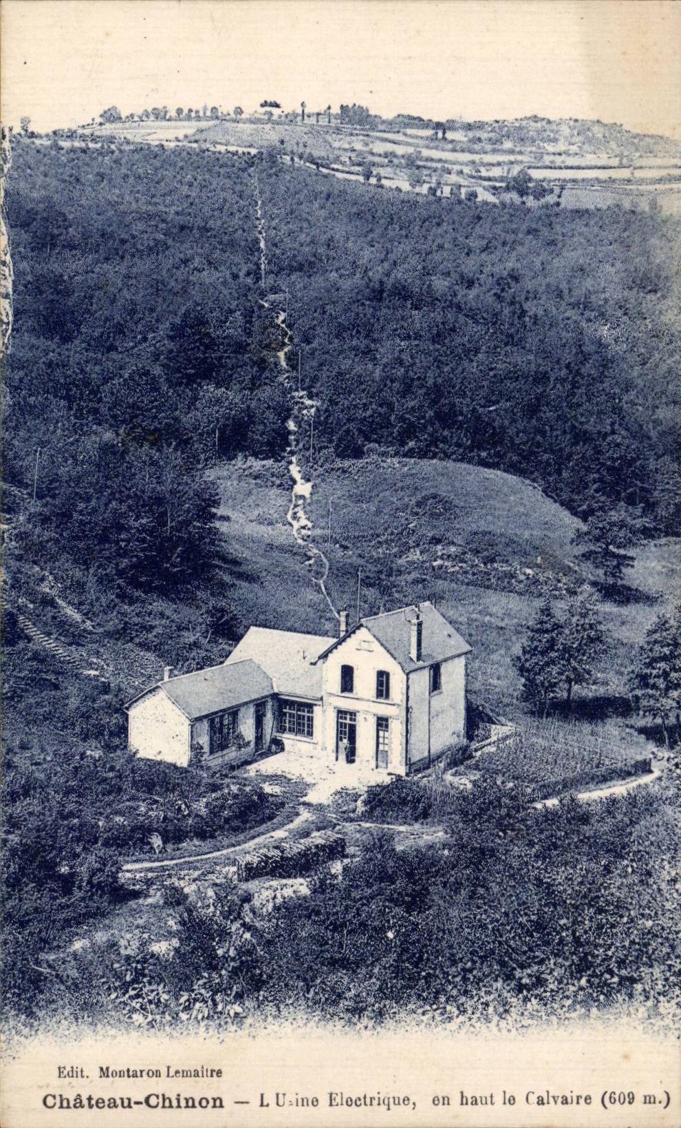 CPA Castle Chinon machines electric