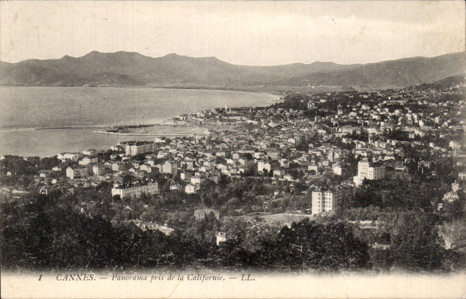CPA Cannes Panorama taken of California
