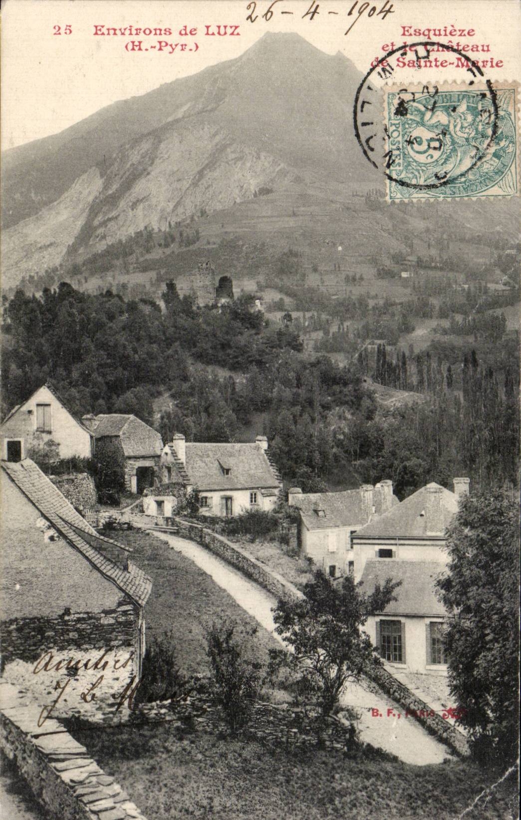 CPA Surroundings of Luz Esquieze and the castle of Sainte Marie