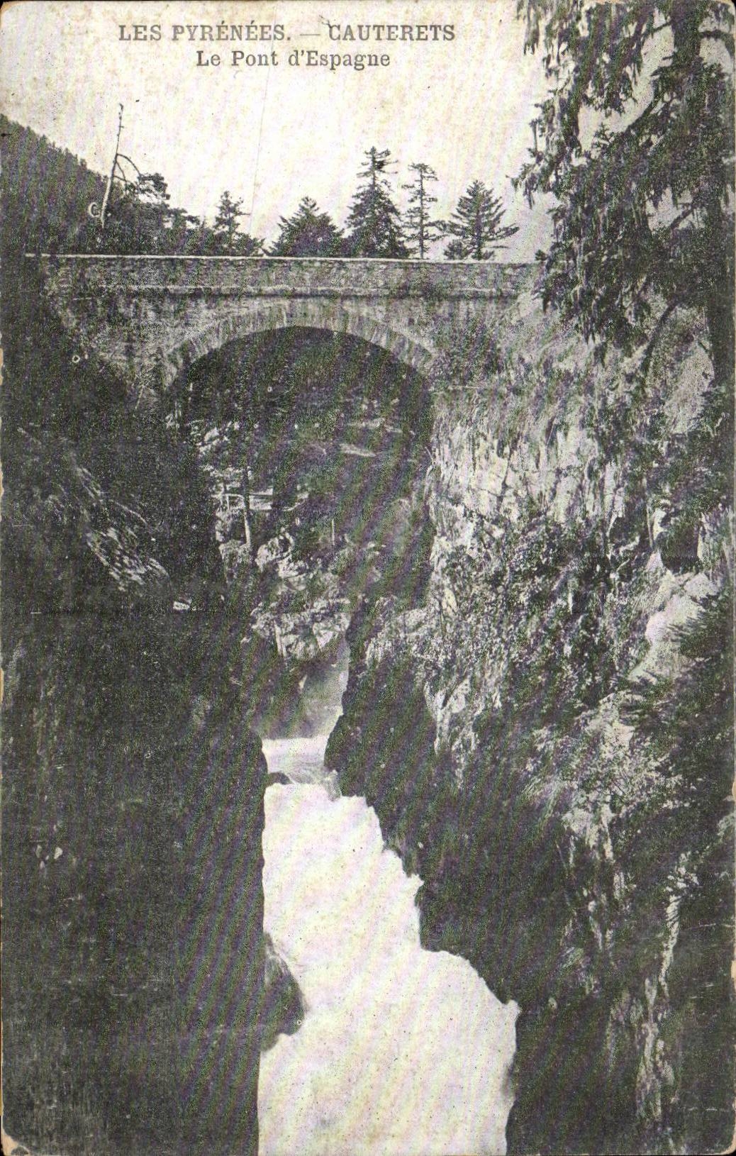 CPA Cauterets the bridge Spain