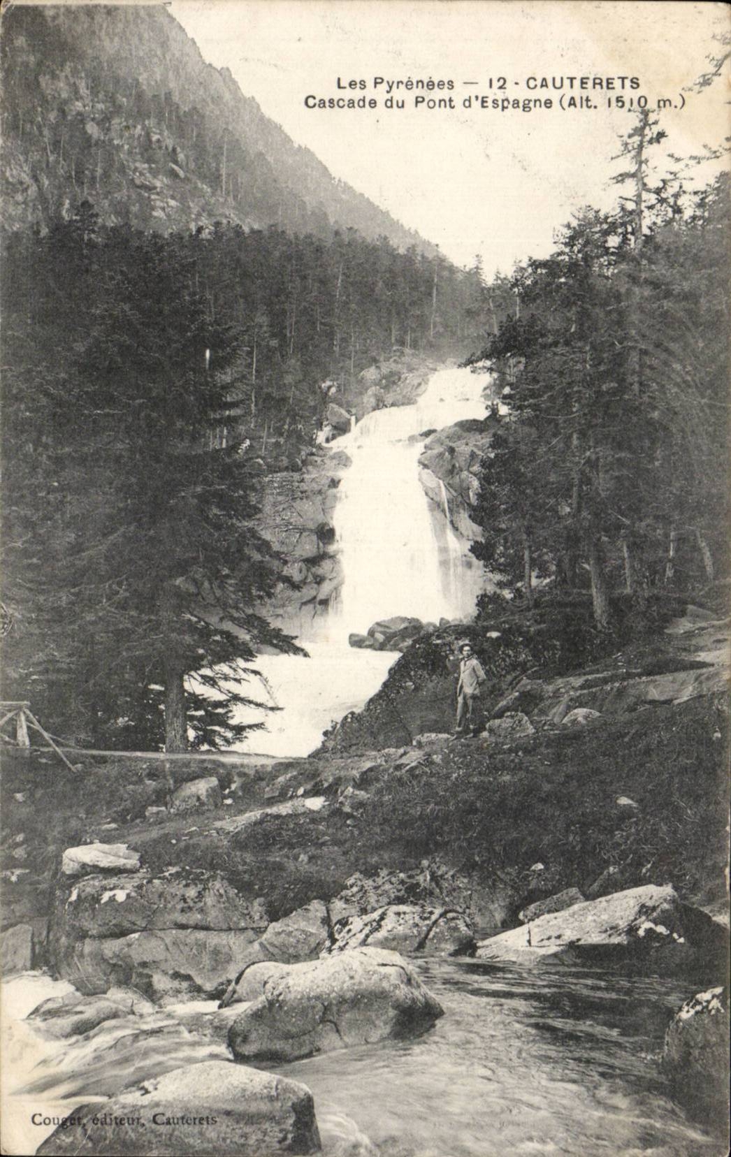 CPA Cauterets Cascades of the bridge Spain
