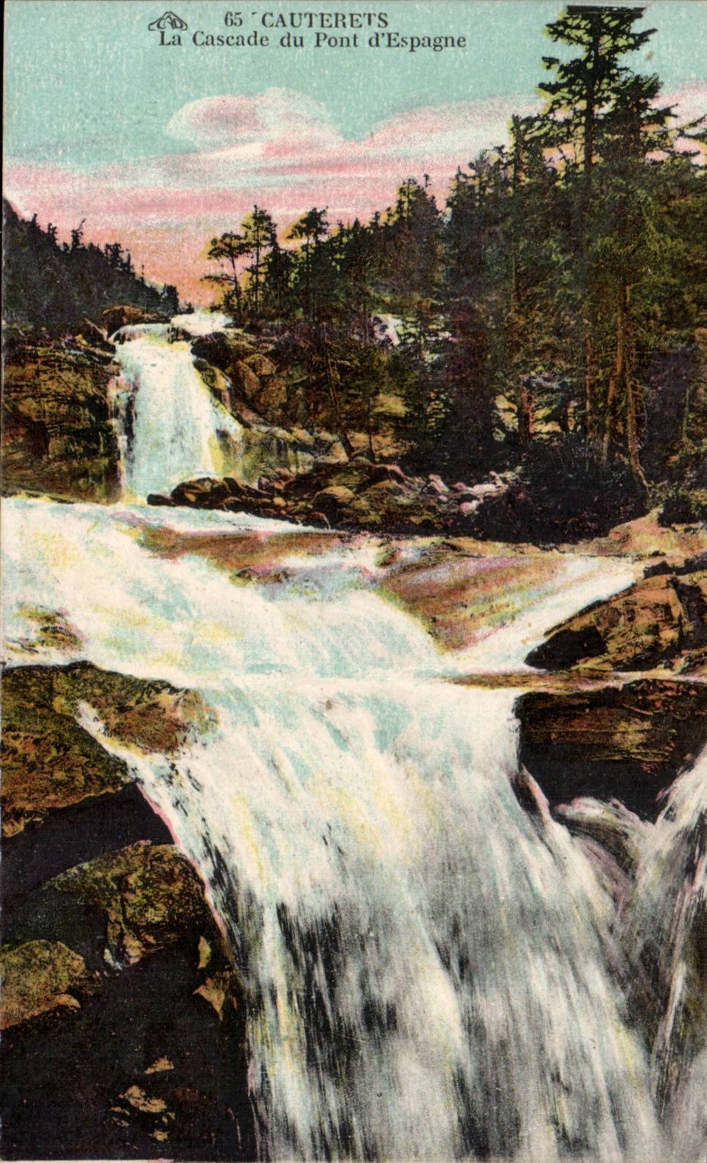 CPA Cauterets Cascades of the bridge Spain