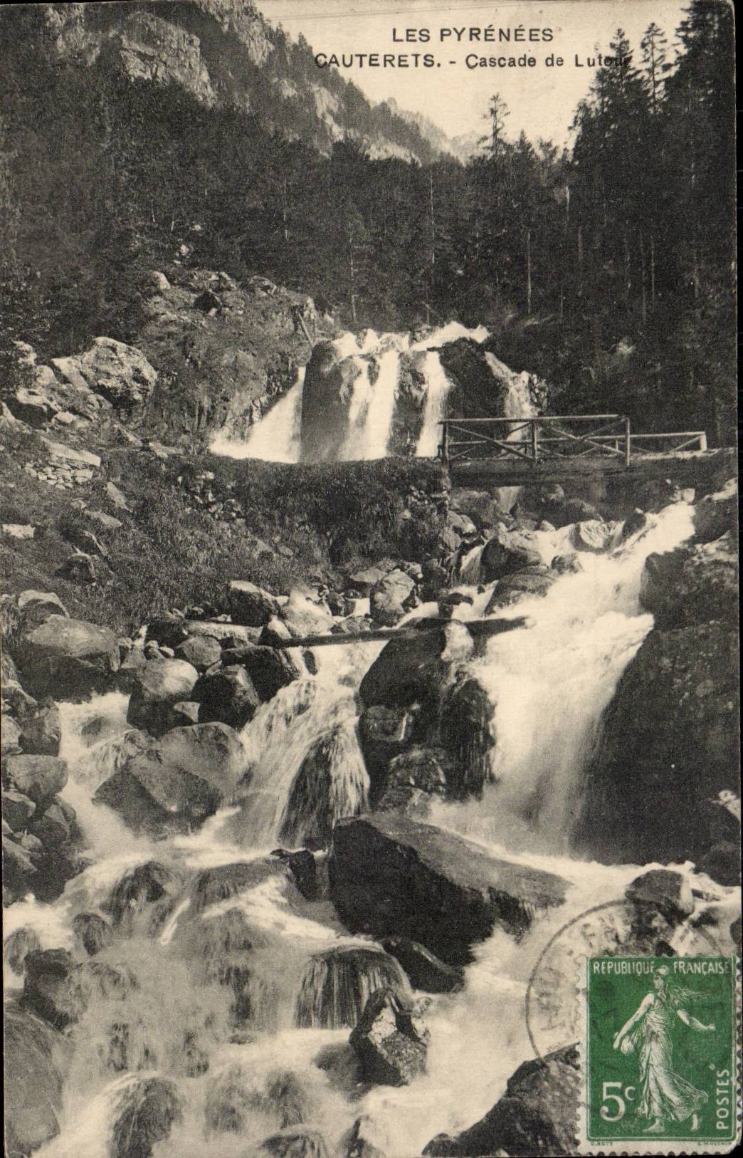CPA Cauterets Cascades of Lutour
