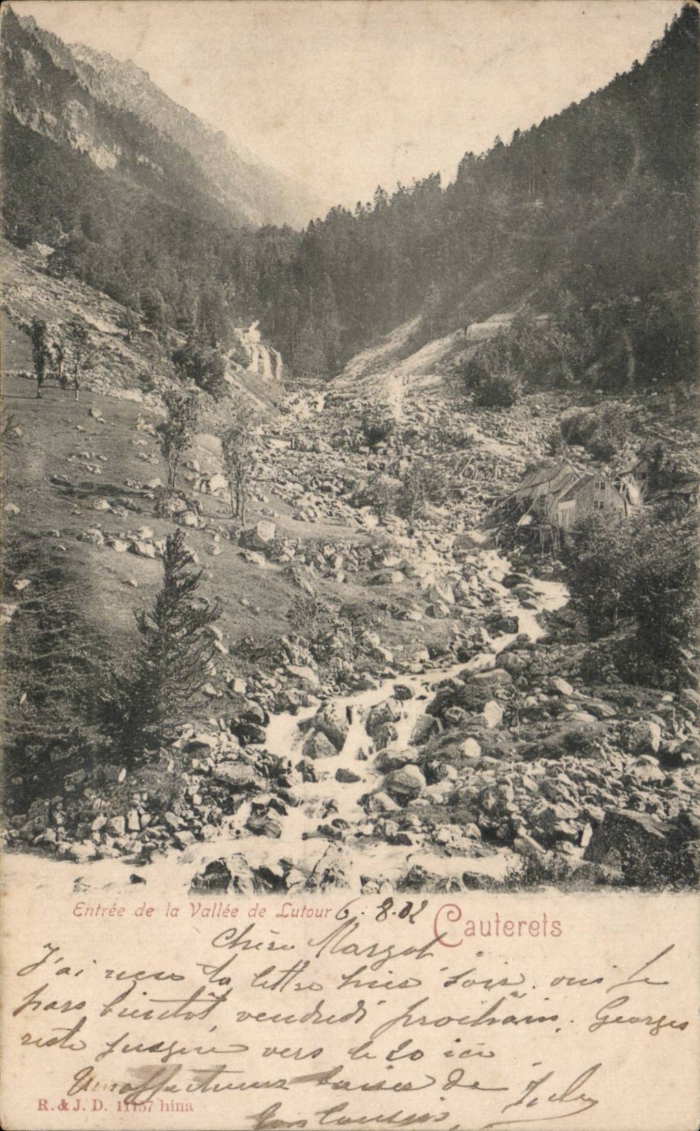 CPA Cauterets Entrance of the valley of Lutour