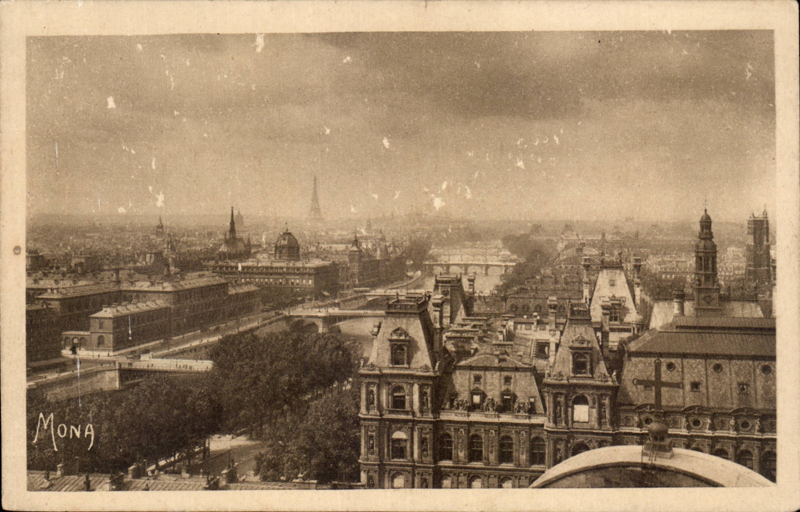 CPA Paris Perspective de la Seine Les ponts 