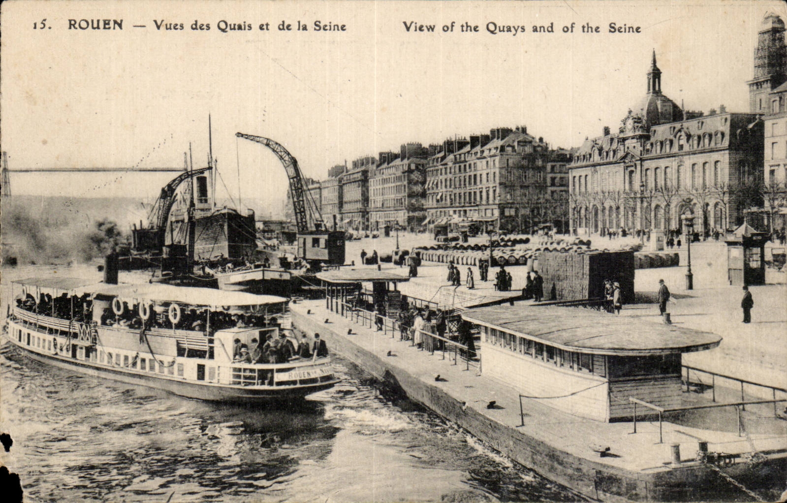 CPA Rouen Seen of the quays and the Seine