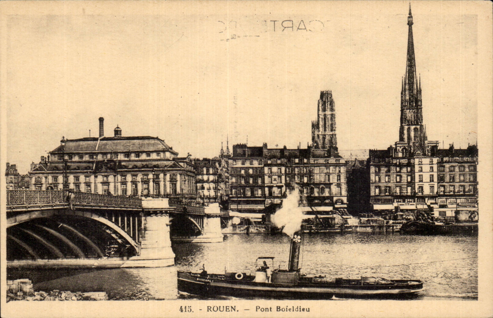 CPA Rouen Boieldieu Bridge