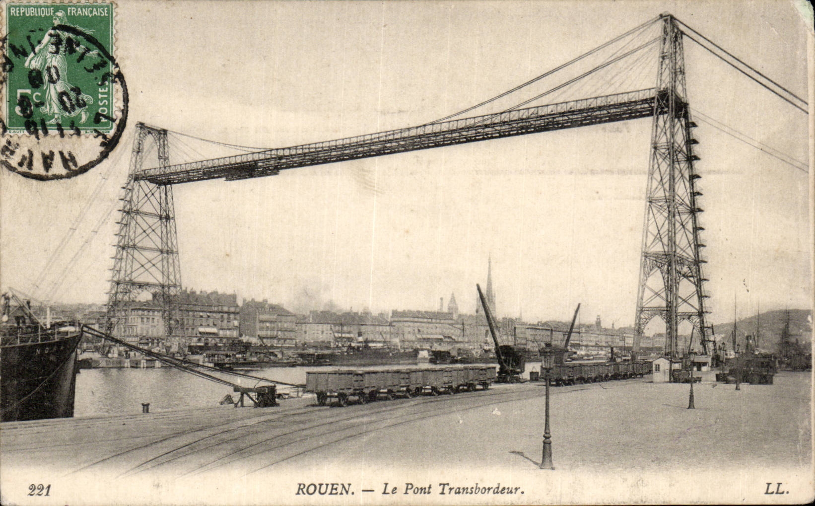 CPA Rouen the transporter bridge