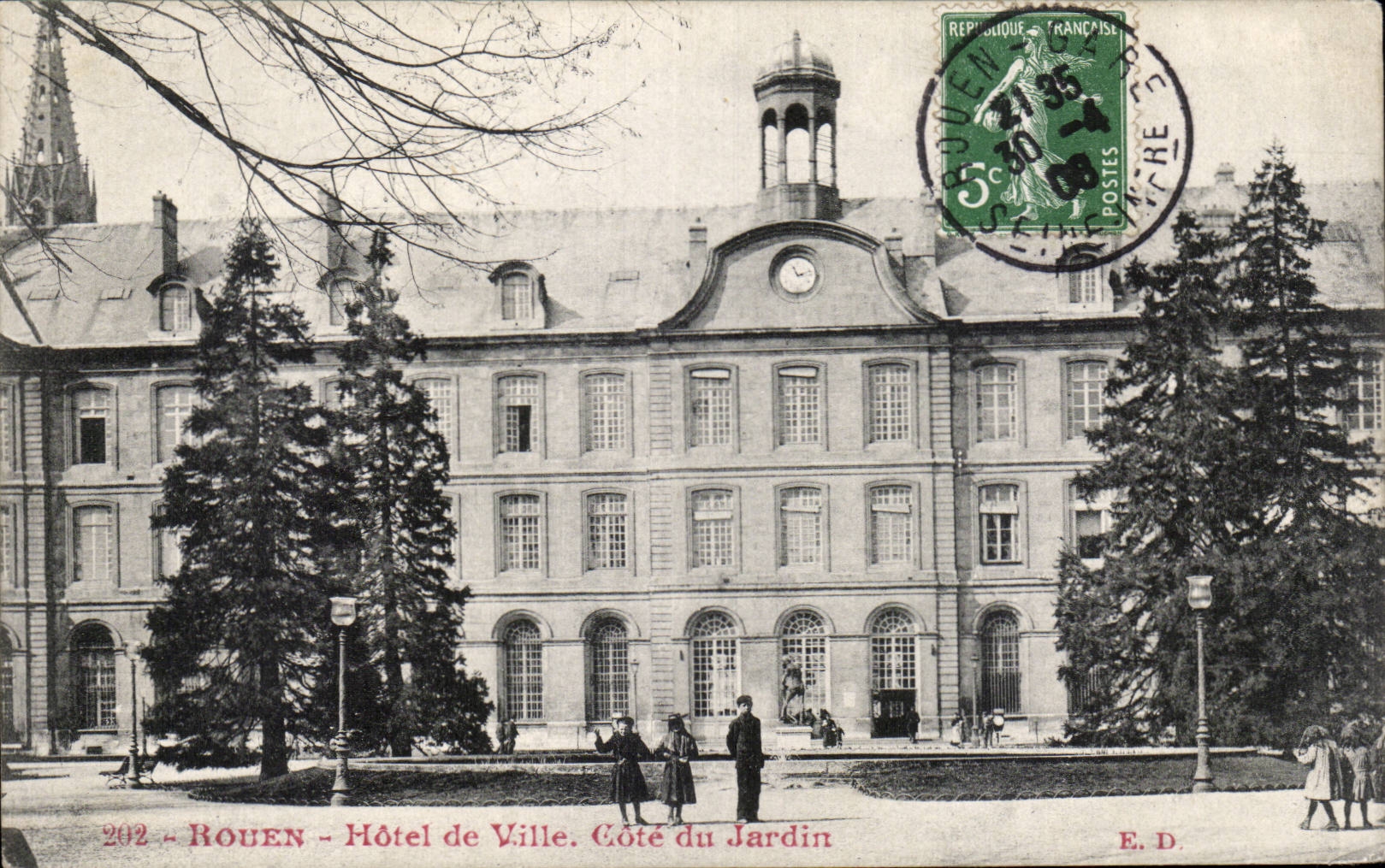 Rouen - Town hall - Dimension of the Garden - CPA -