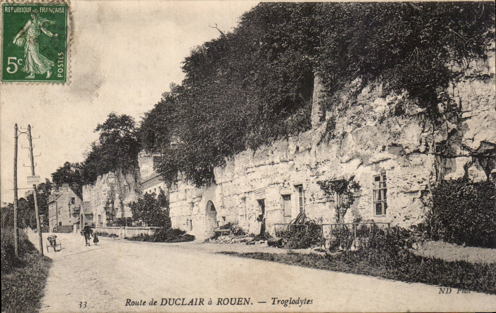 Rouen - Road of Duclair has Rouen Troglodytes - CPA -