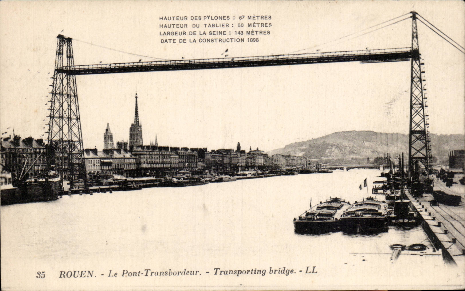 Rouen - the Transporter bridge - CPA -