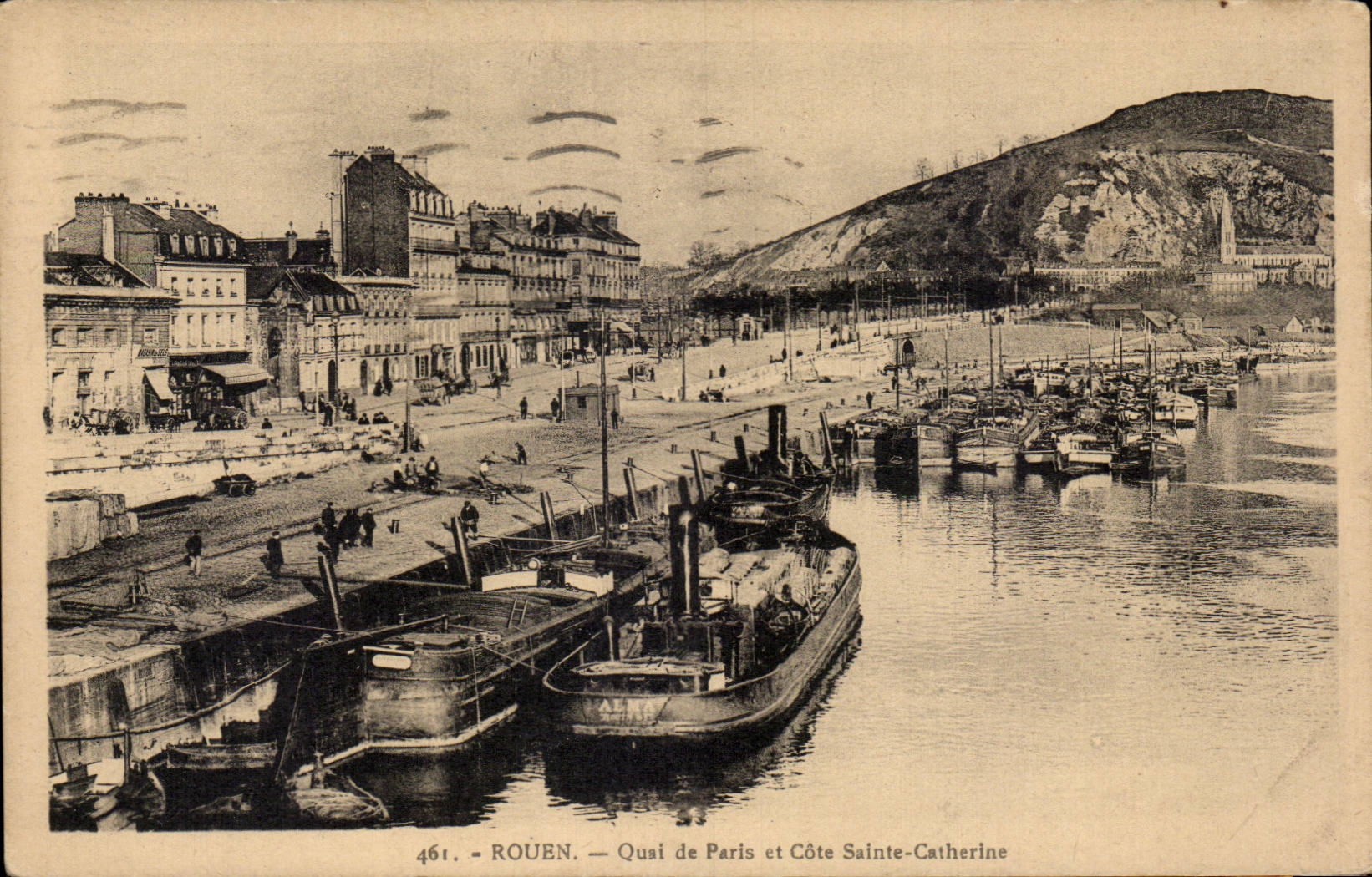 Rouen - Quay of Paris and Cote Sainte Catherine - CPA