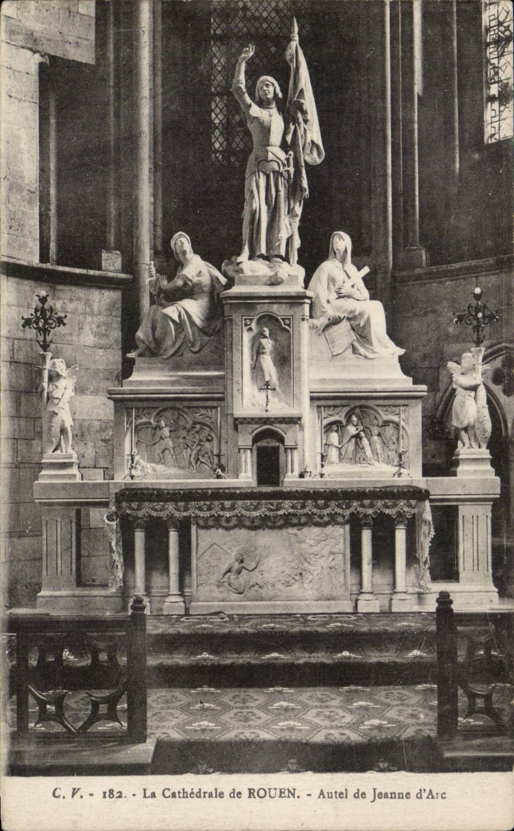 Rouen - the Cathedral Furnace bridge of Jeanne arc - CPA