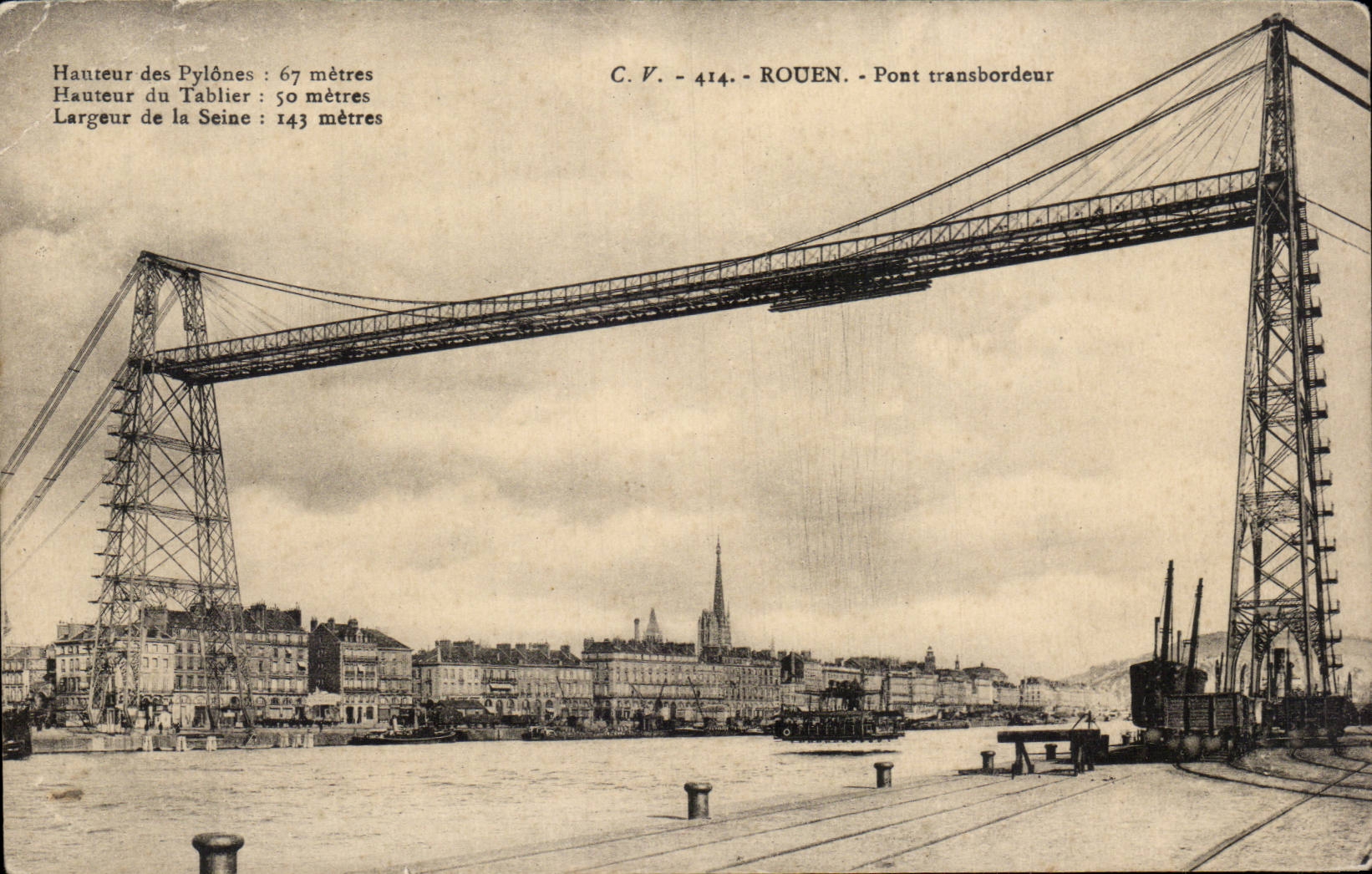 Rouen - Transporter bridge - CPA