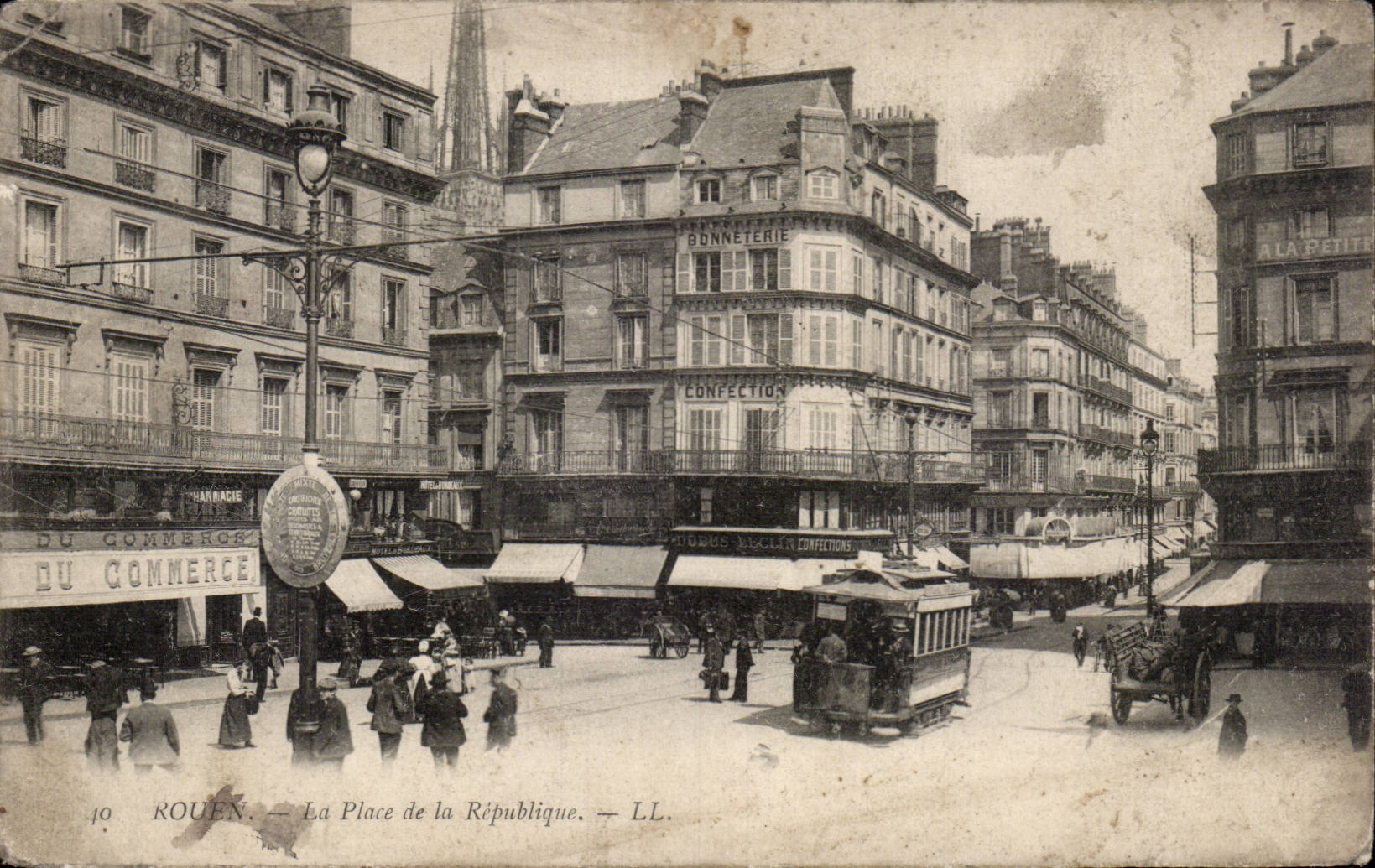 Rouen - the Place of the Republic - CPA