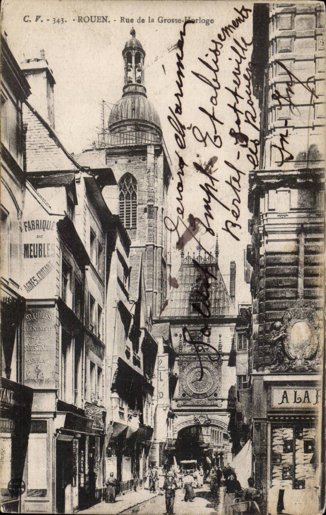 Rouen - Street of the Large Clock - CPA