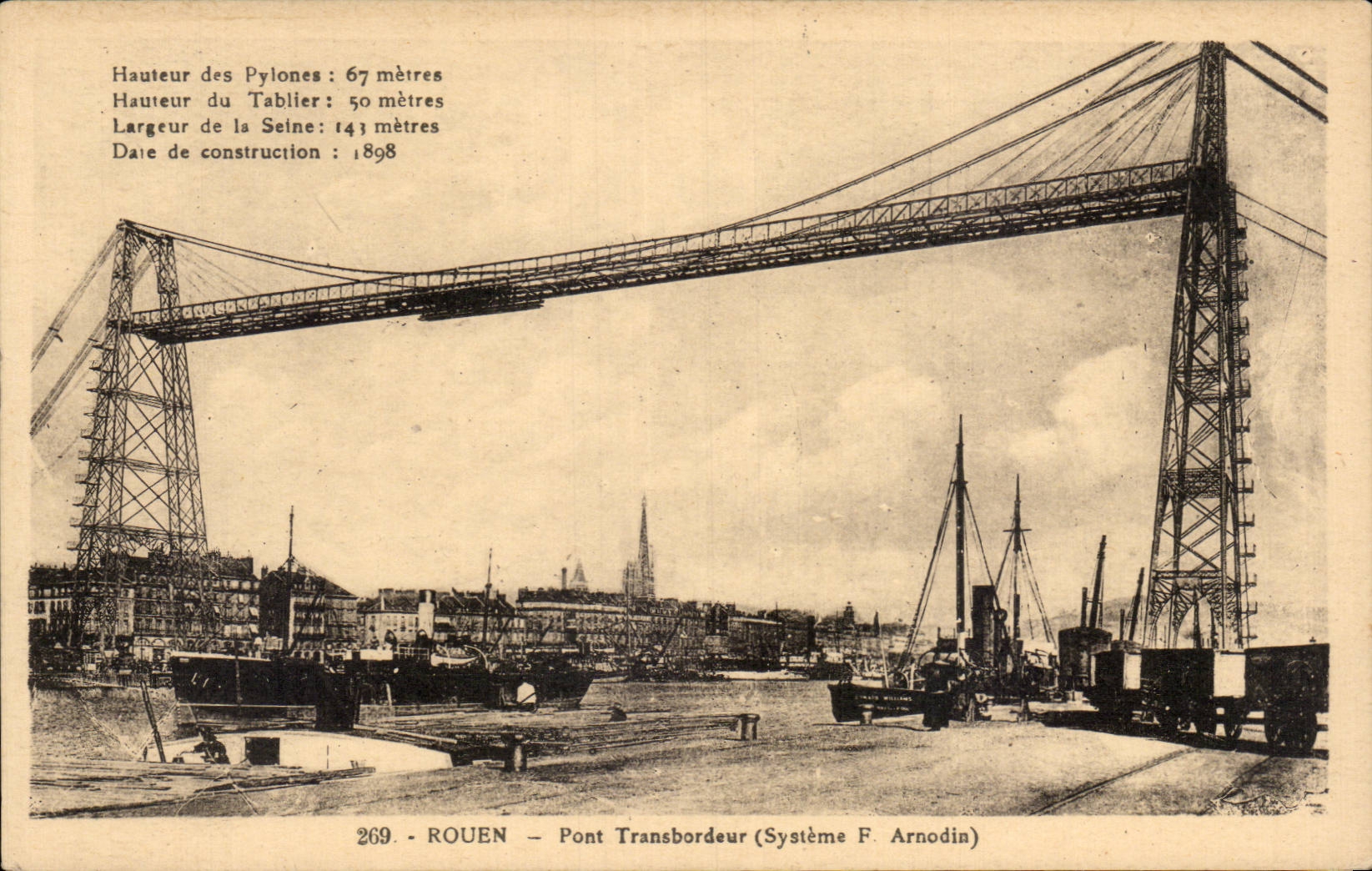 Rouen - Transporter bridge - CPA