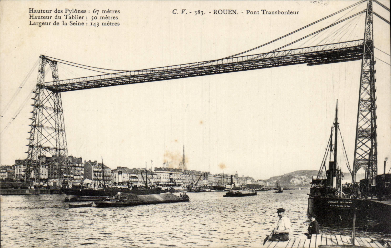 Rouen - Transporter bridge - CPA