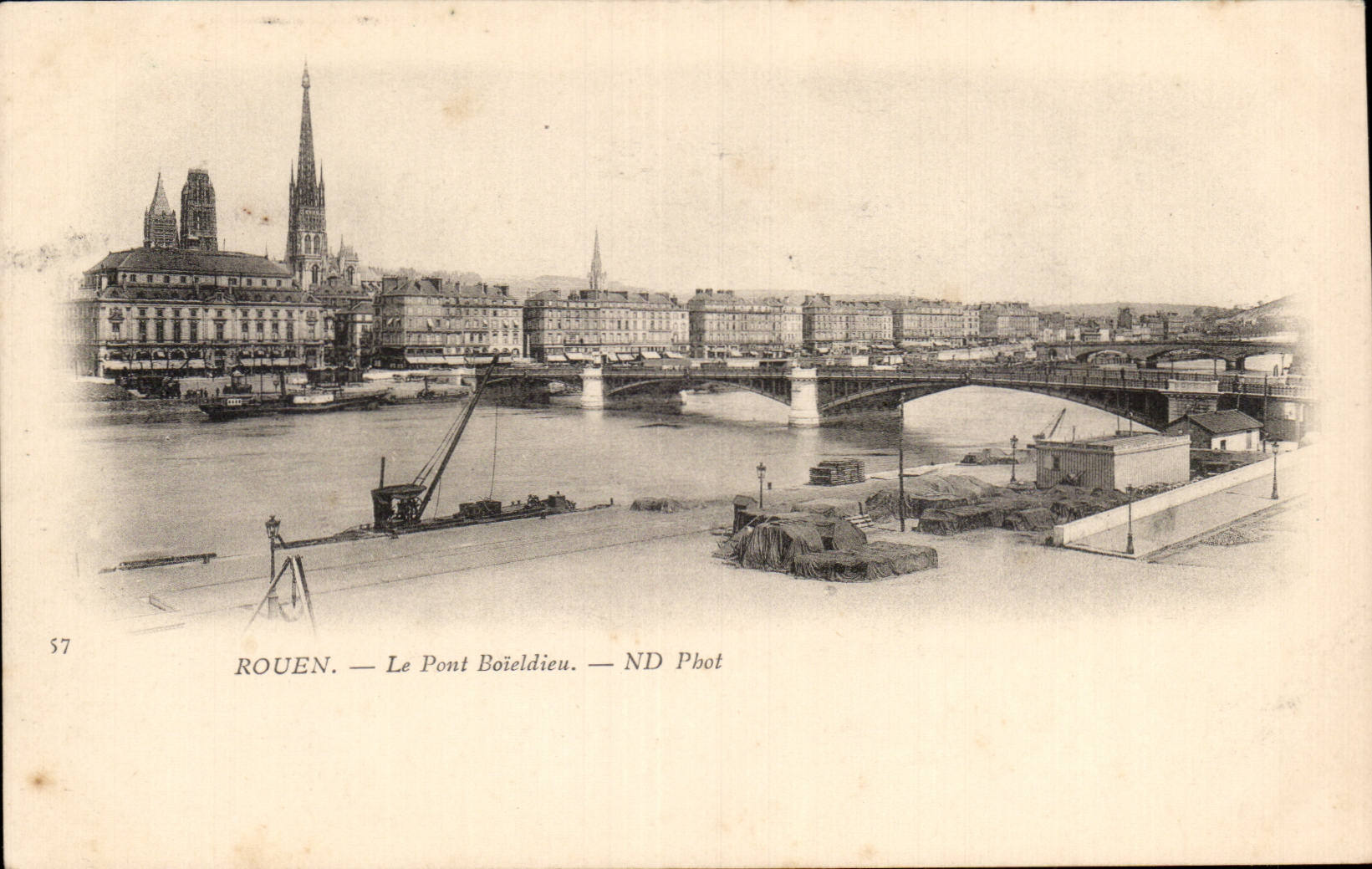 Rouen - the Boieldieu Bridge - CPA