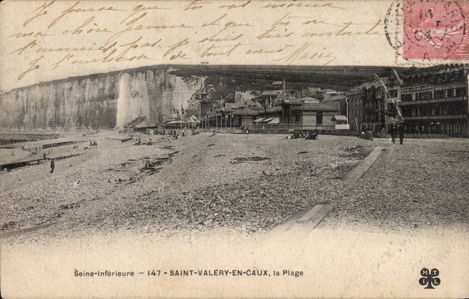 Saint Valery in Caux - the Beach - CPA