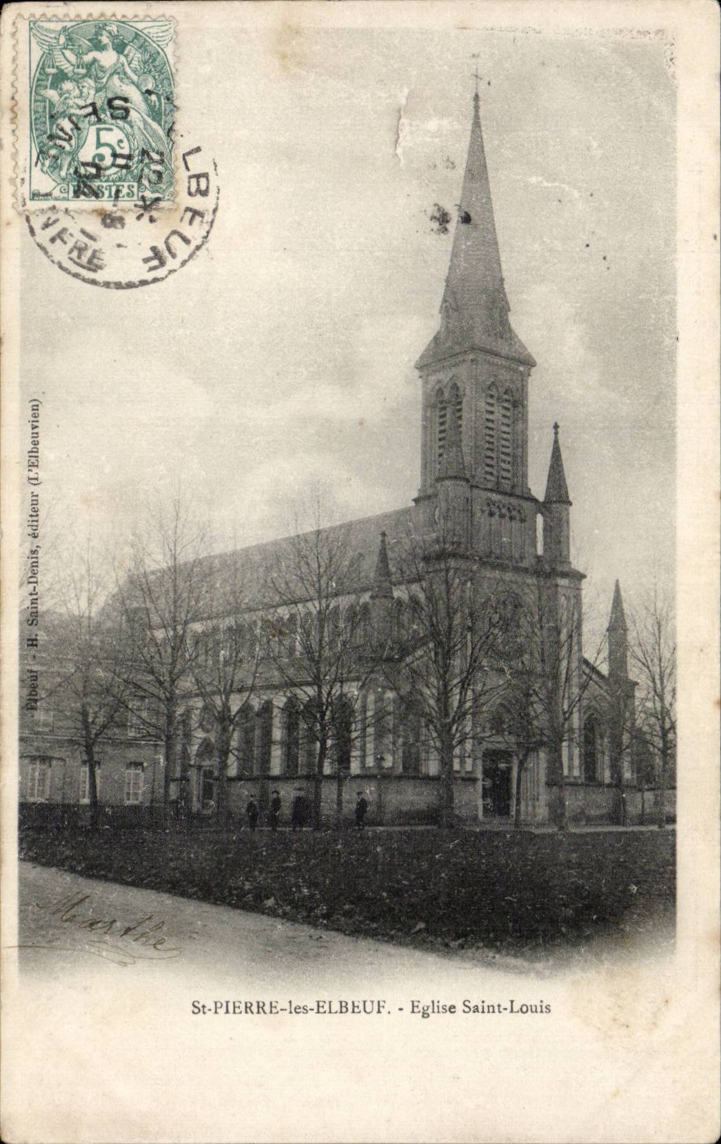 Pierre saint Elbeuf - Church Louis Saint - CPA
