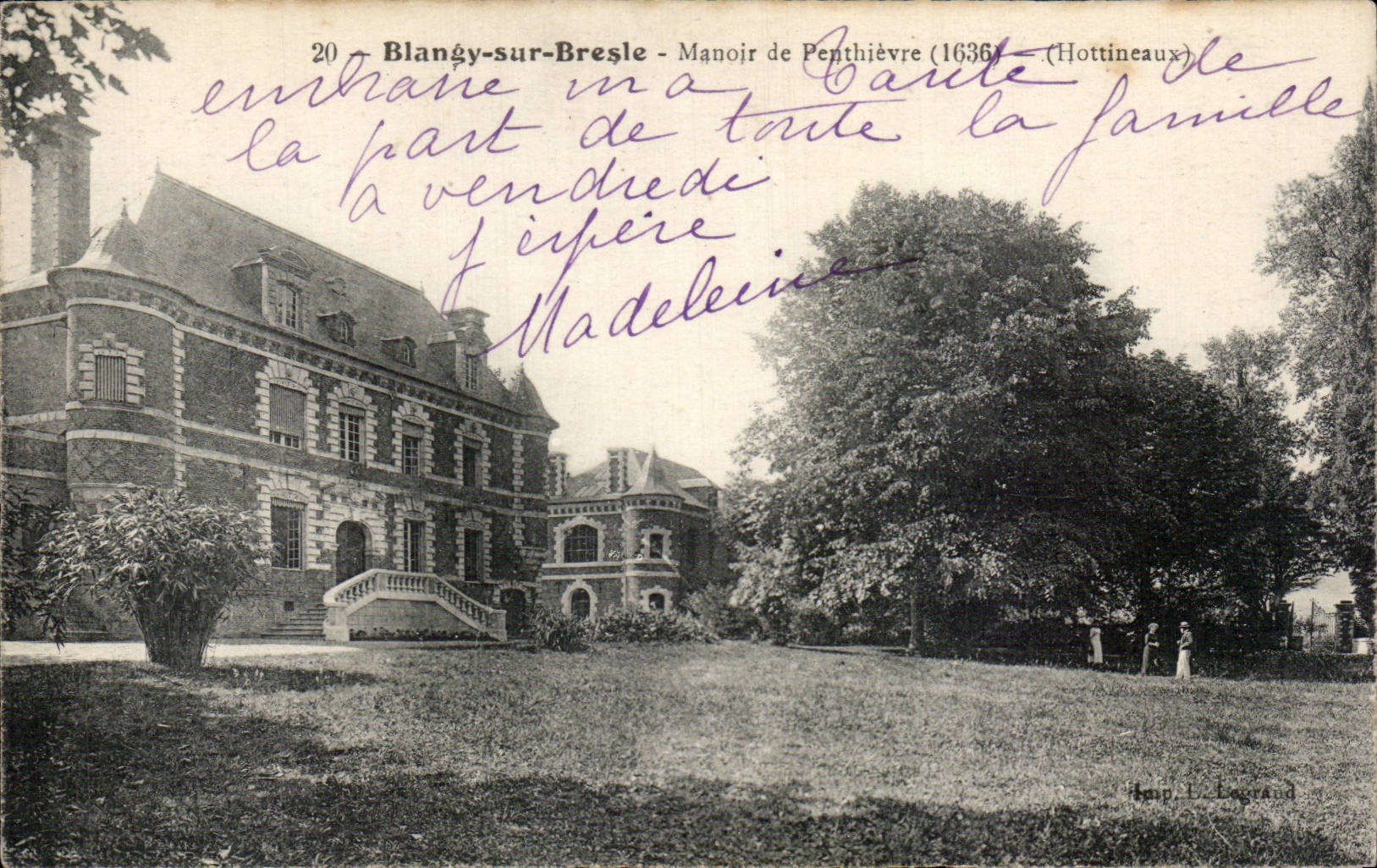 Blangy on Bresle - Manor of Penthievre - CPA