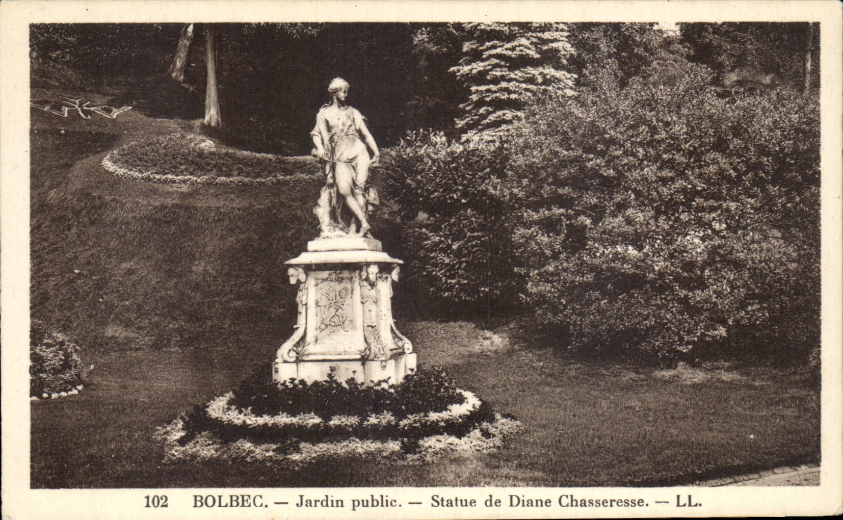 Bolbec - Public garden - CPA