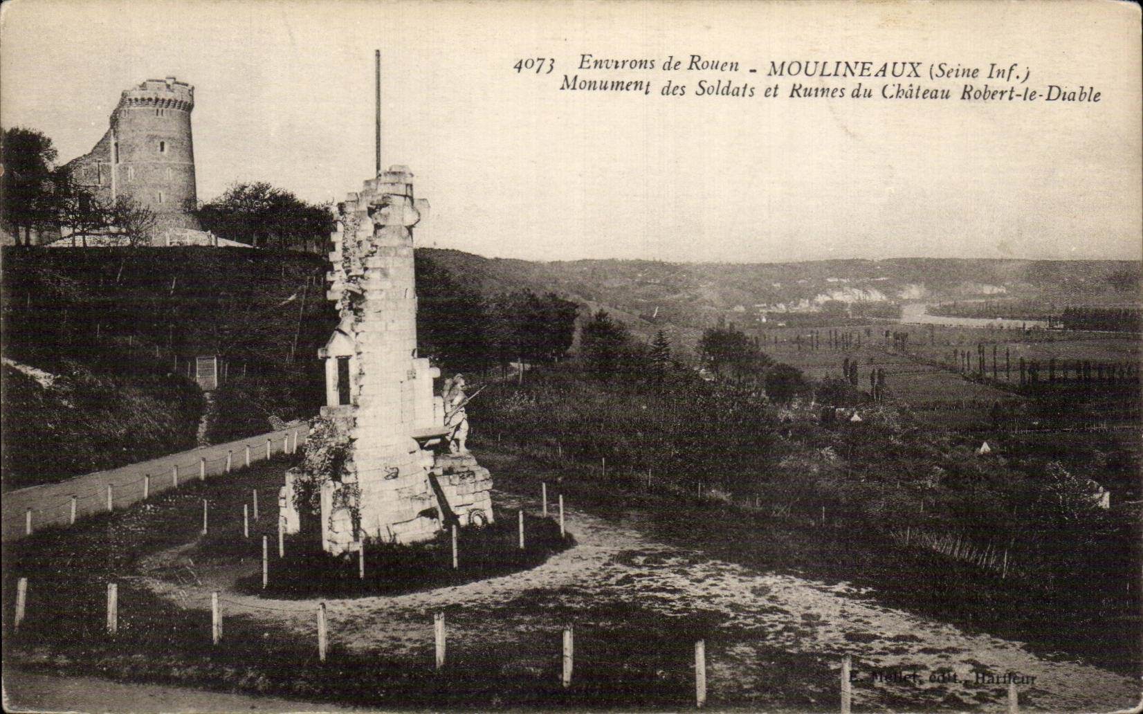 Moulineaux - Surroundings of Rouen - Monument of the Soldiers - Robert Castle Devil - CPA