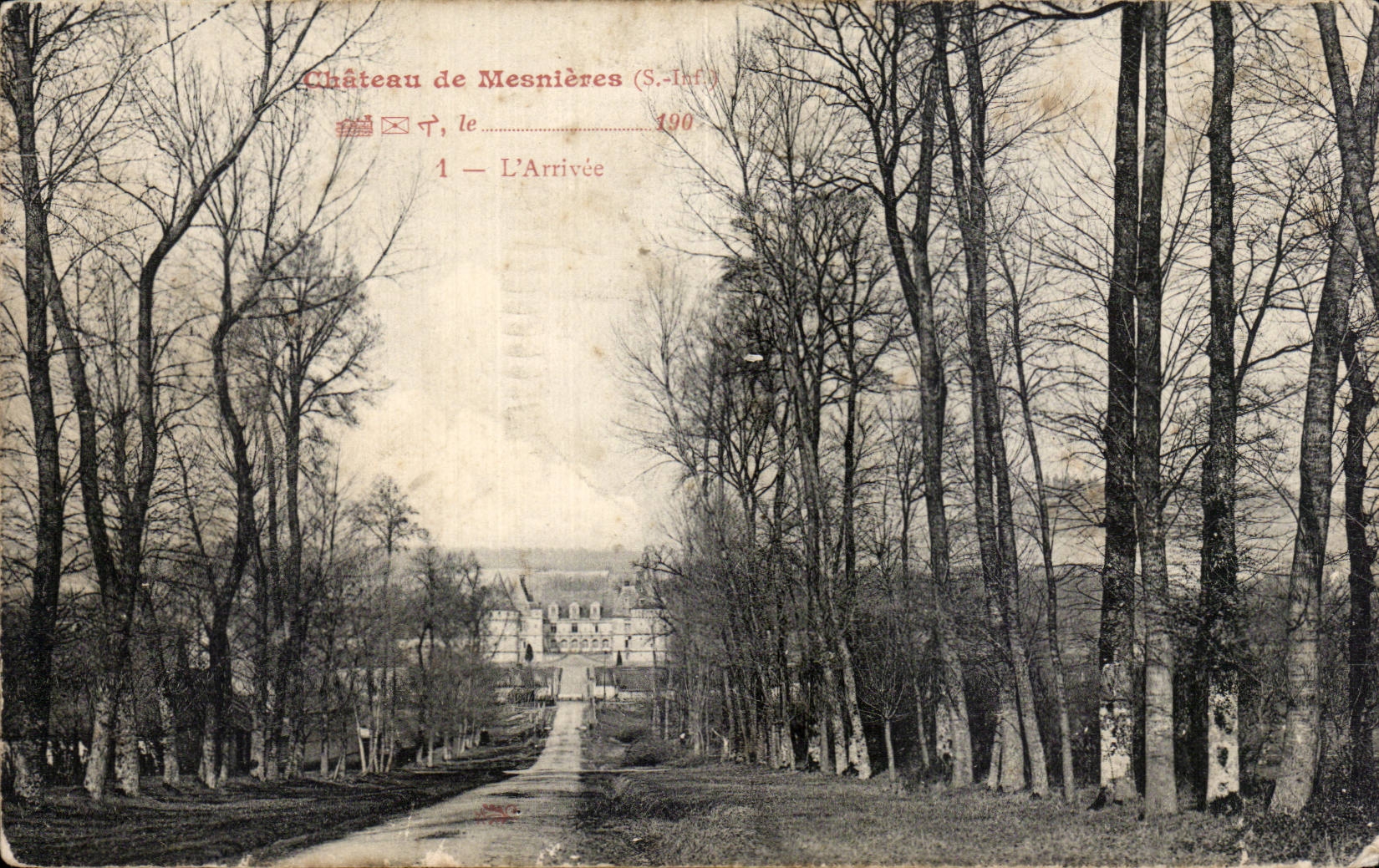 Castle of Mesnieres - Arrival - CPA