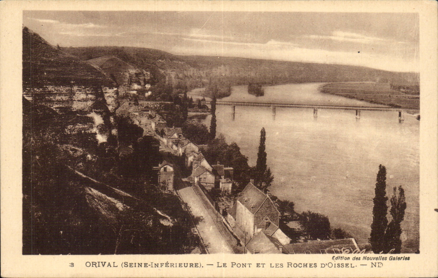 Orival - the Bridge and the Rocks Oissel - CPA